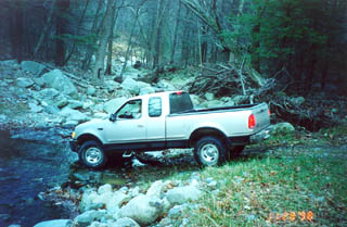 Fording the stream at another location